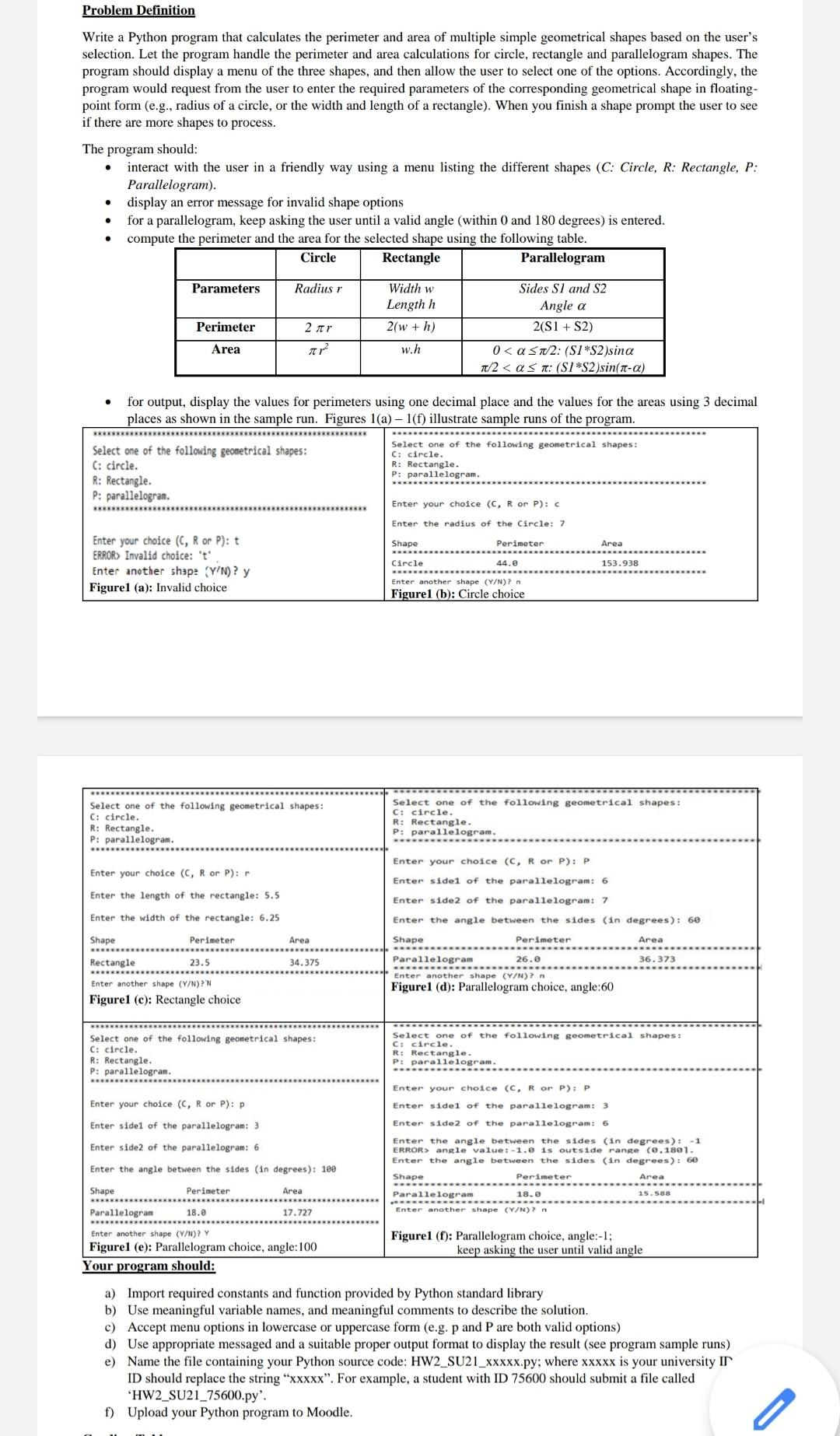 Solved Please Write Python program design at the beginning | Chegg.com
