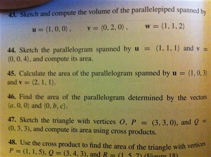 Solved Sketch And Compute The Volume Of The Parallelepipe Chegg Com