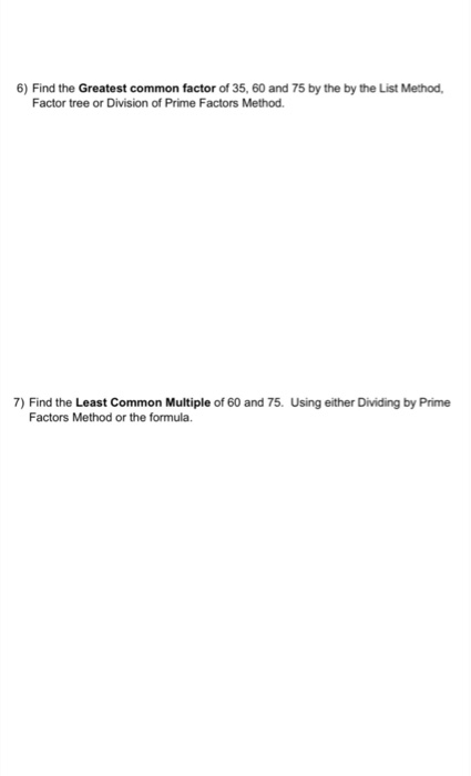 find the common factor of 45 60 and 75