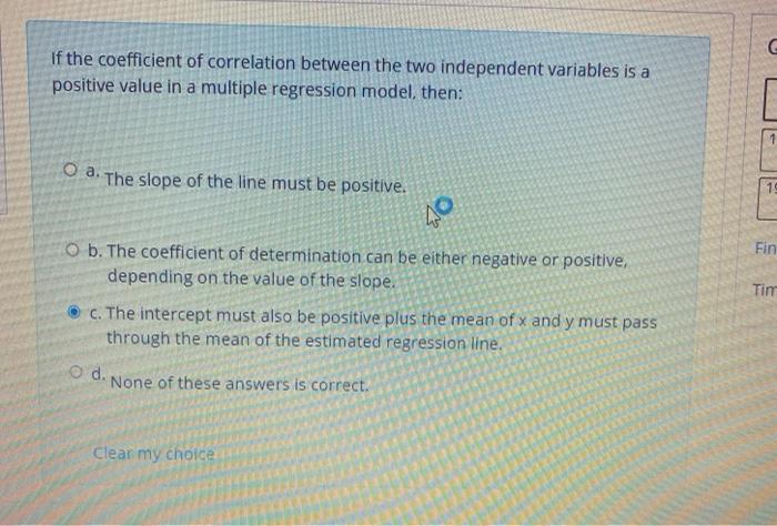 Solved G If the coefficient of correlation between the two | Chegg.com