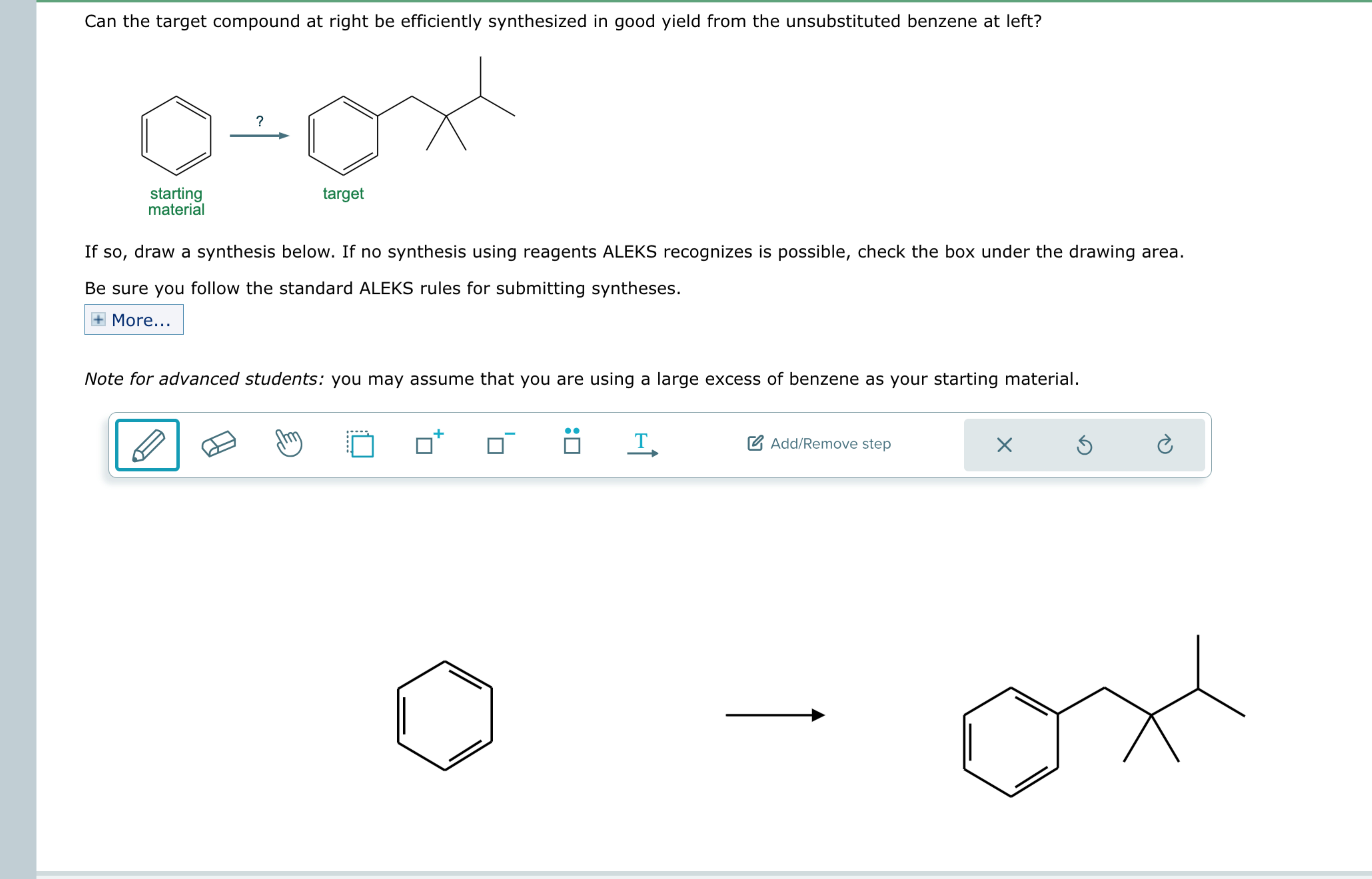 Solved Can the target compound at right be efficiently | Chegg.com