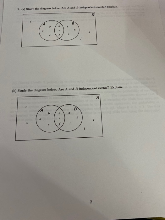 Solved 2. (a) Study The Diagram Below. Are A And B | Chegg.com