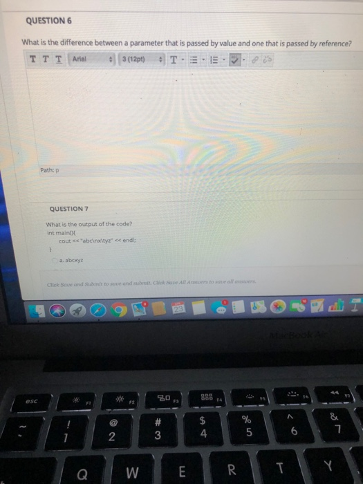 Solved QUESTION 6 What is the difference between a parameter | Chegg.com
