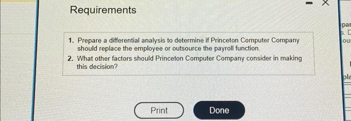 Solved Princeton Computer Company's payroll accountant has | Chegg.com