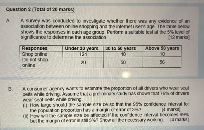 Solved A survey was conducted to investigate whether there | Chegg.com