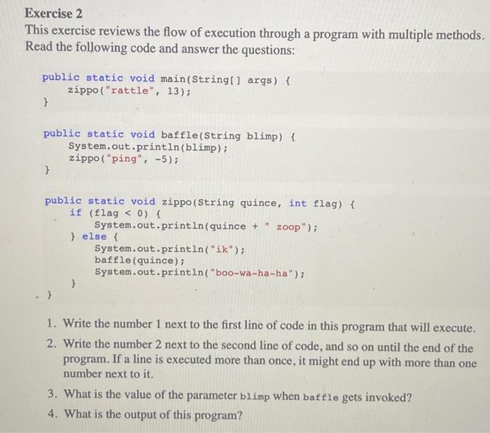 Solved Exercise 2 This exercise reviews the flow of | Chegg.com