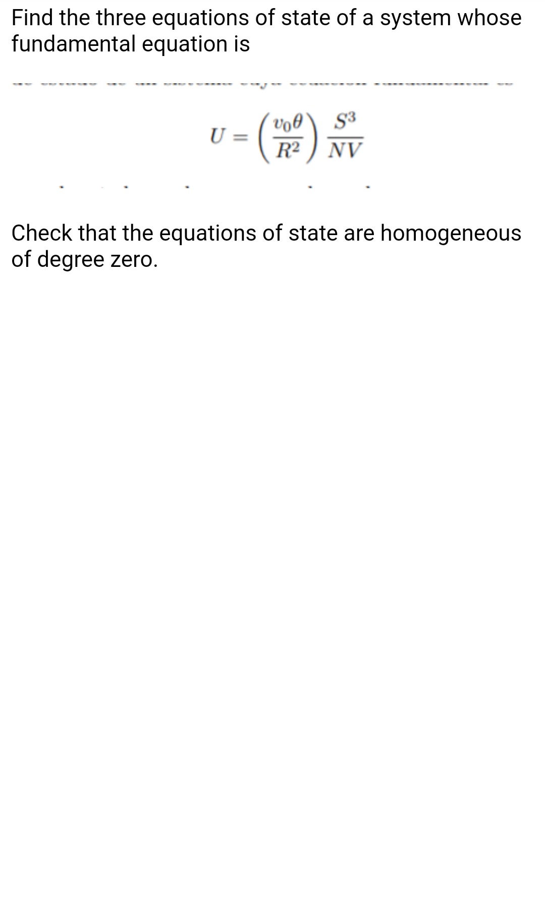 Solved Find the three equations of state of a system whose | Chegg.com