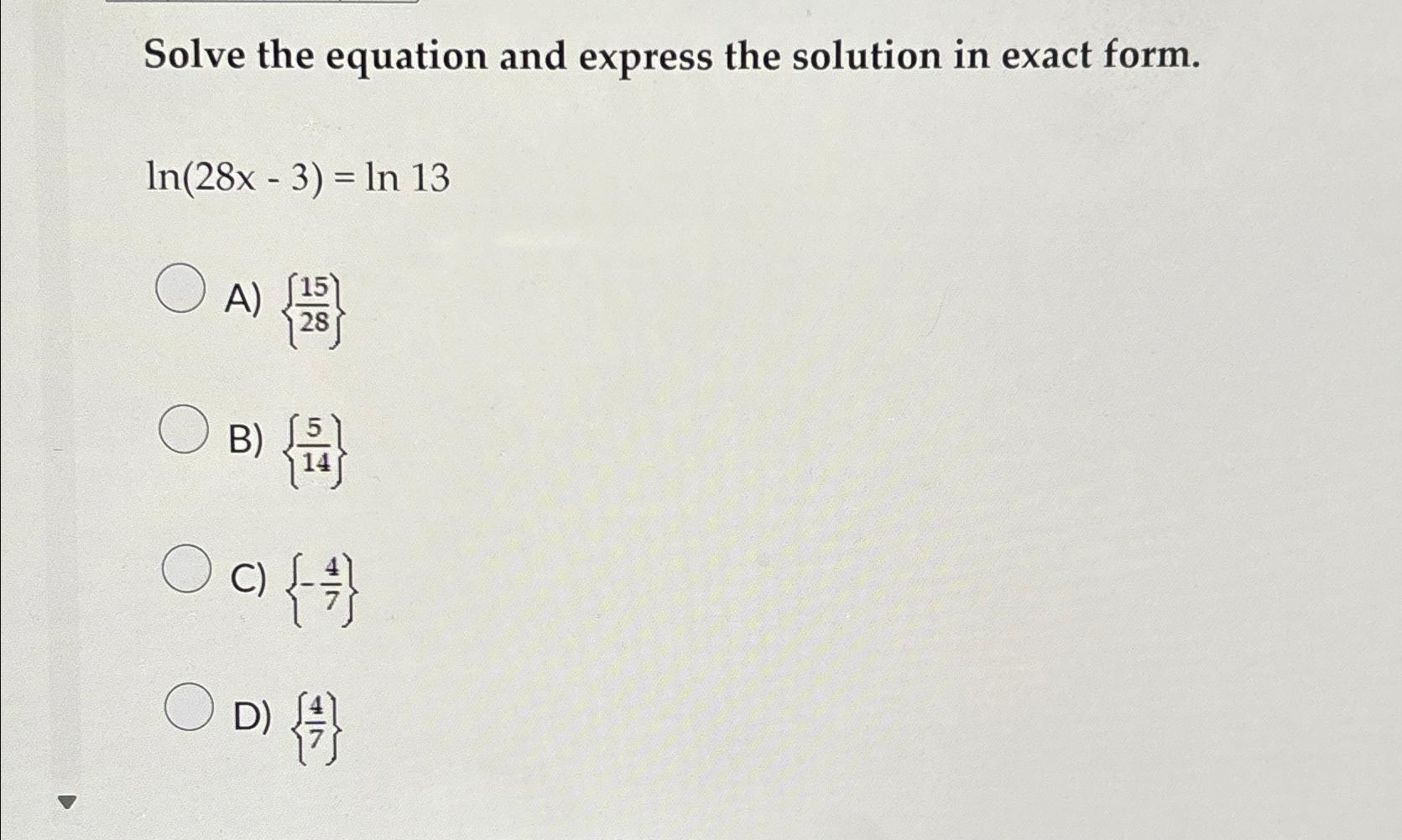 Solved Solve the equation and express the solution in exact | Chegg.com