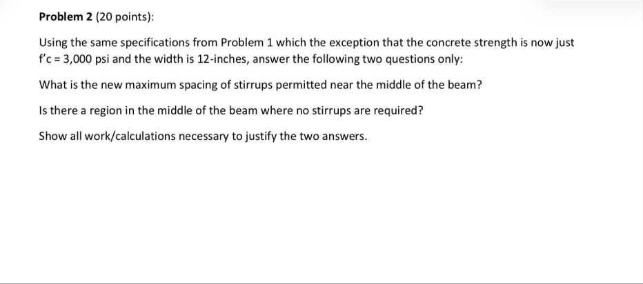 Solved Problem 2 (20 ﻿points):Using the same specifications | Chegg.com