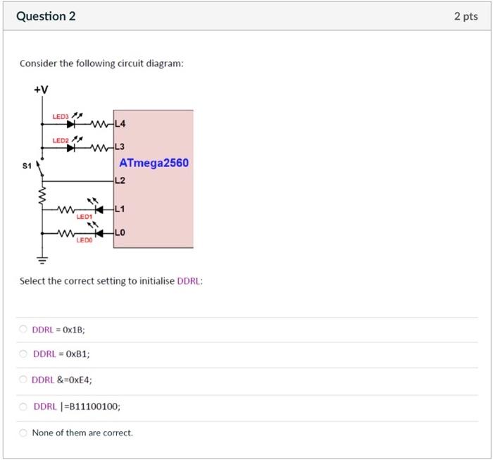 Solved Question 2 2 pts Consider the following circuit | Chegg.com