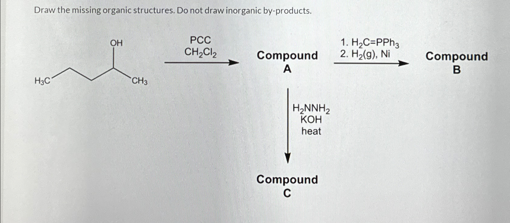 Solved Draw the missing organic structures. Do not draw