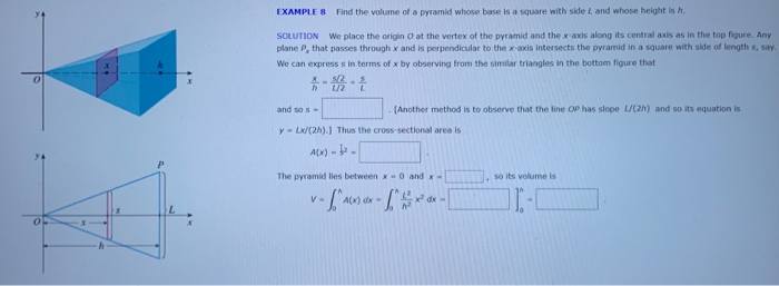 Solved Example 8 Find The Volume Of A Pyramid Whose Base Is Chegg Com