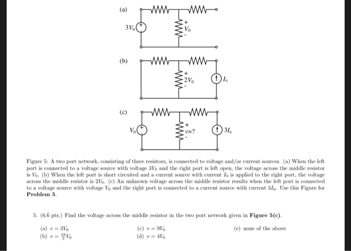 Solved A 3 Vo Vo Www B 2 V C O Z V Figure 5 A Two Chegg Com