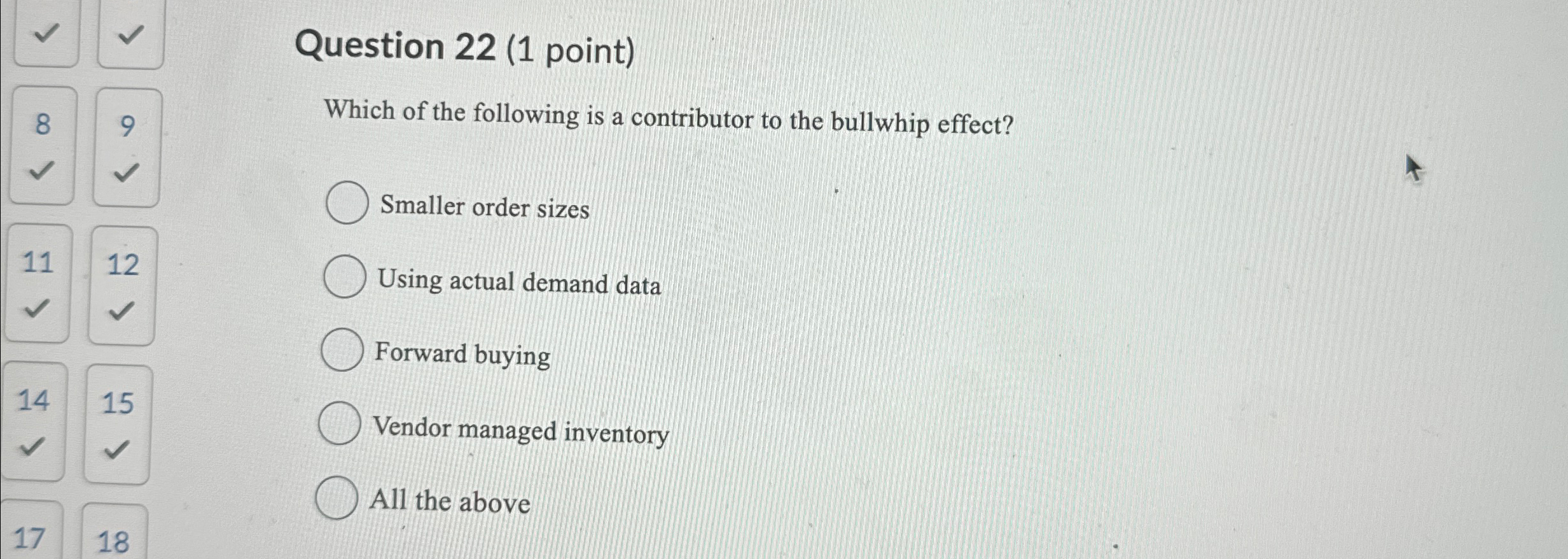 Solved Question 22 (1 ﻿point)Which of the following is a | Chegg.com