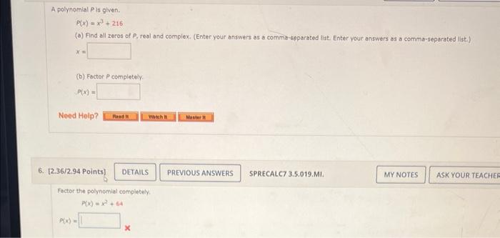 solved-a-polynomial-is-given-p-x-x3-216-a-find-all-chegg