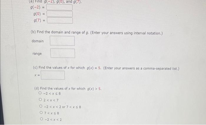 Solved The graph of a function g is given. (a) Find | Chegg.com
