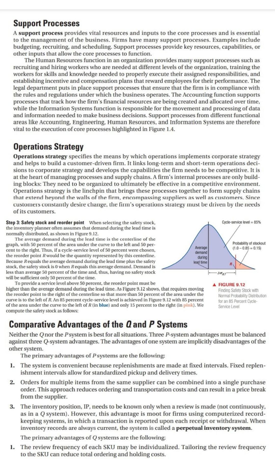 Solved Support Processes A support process provides vital | Chegg.com