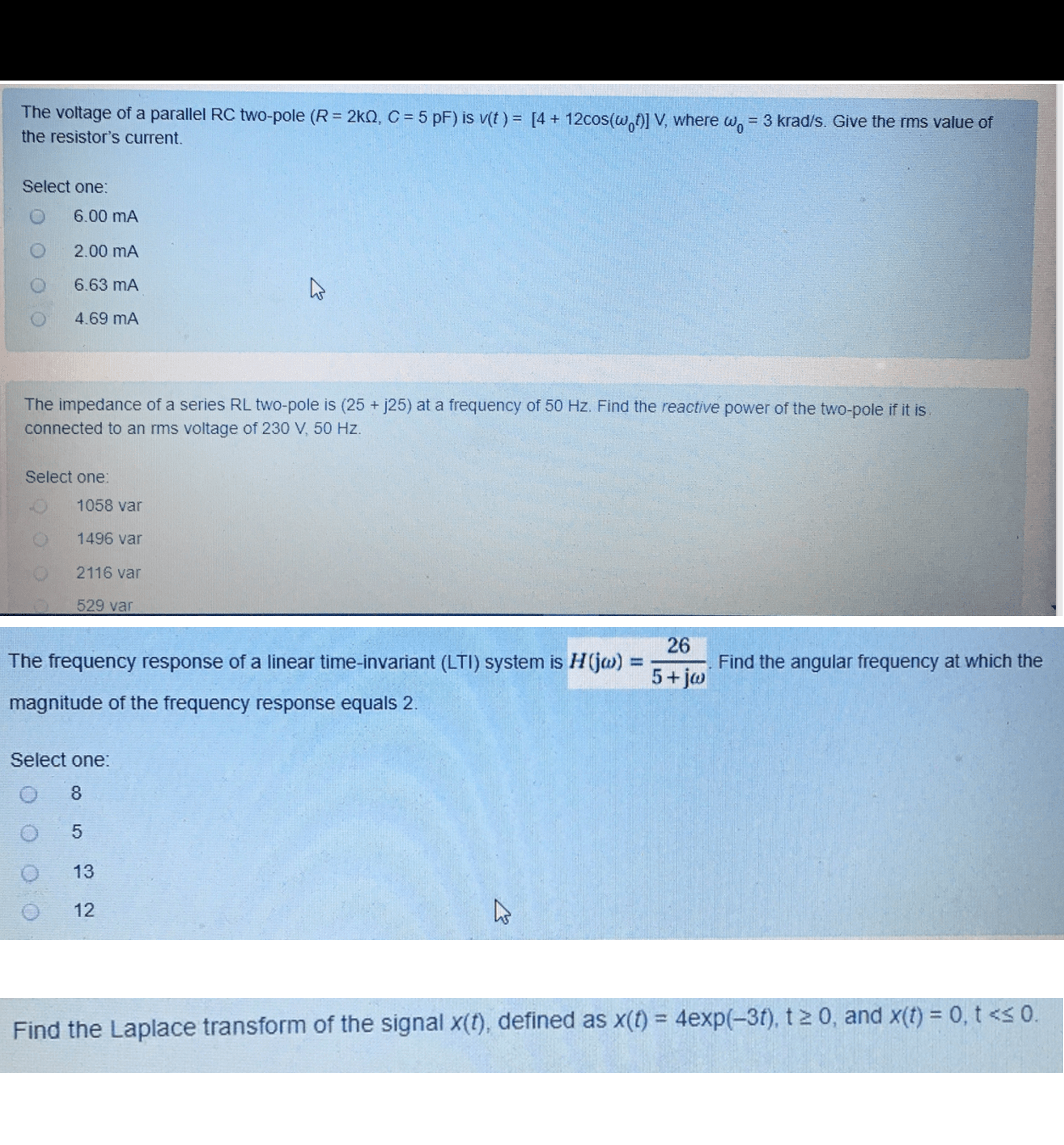 Solved solve and explain each question in the picture | Chegg.com