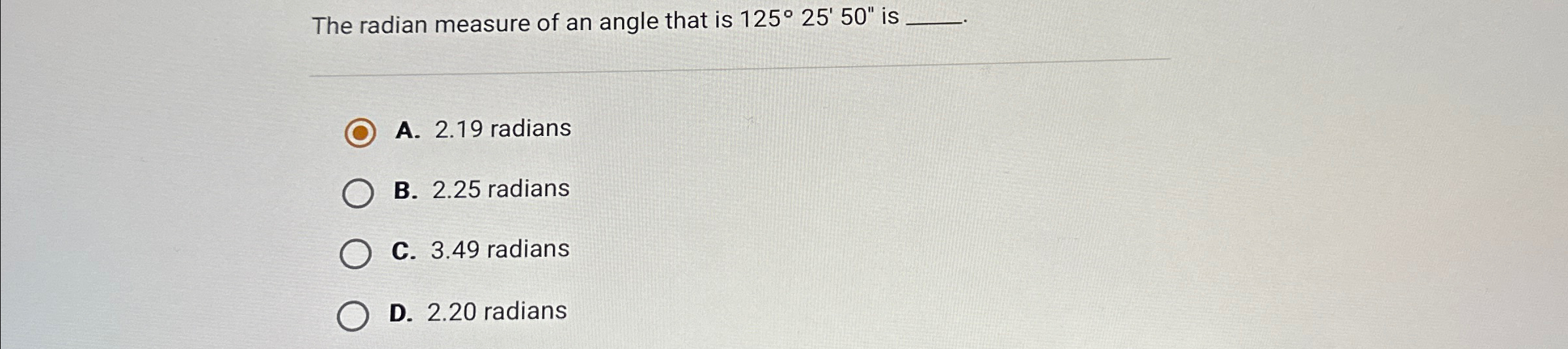 solved-the-radian-measure-of-an-angle-that-is-125-25-50-chegg