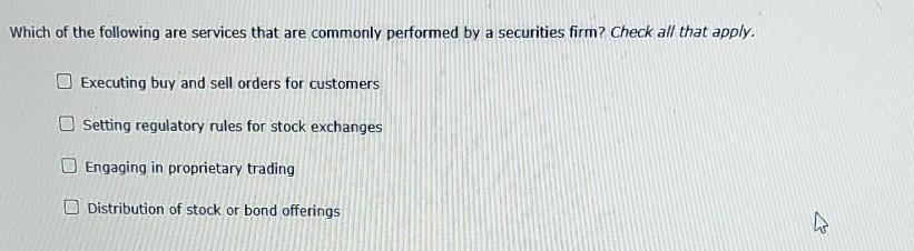 Solved Which of the following are services that are commonly | Chegg.com