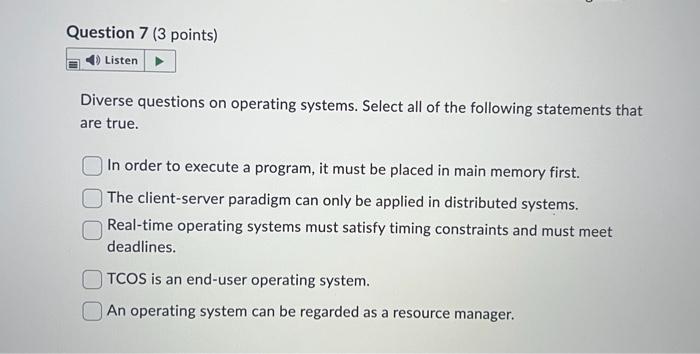 Solved Questions on Virtual Machines. Select all of the | Chegg.com