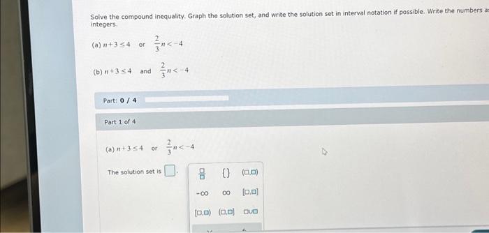 Solved Solve the compound inequality. Graph the solution | Chegg.com