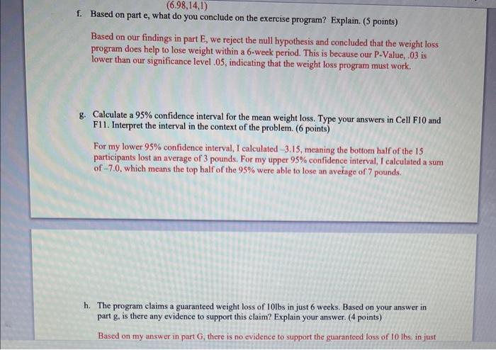 Solved could you look over my answers and spreadsheet to | Chegg.com