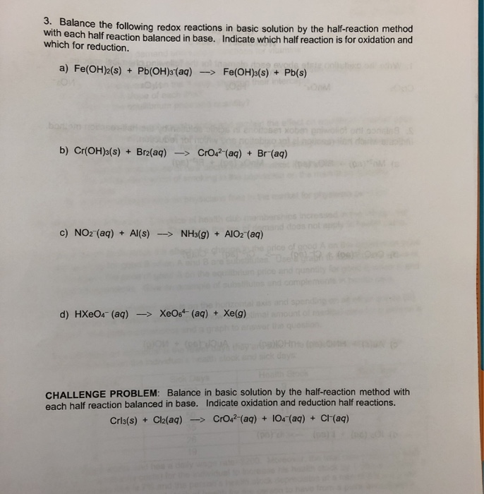 Solved 1. Write the oxidation state above each element for | Chegg.com