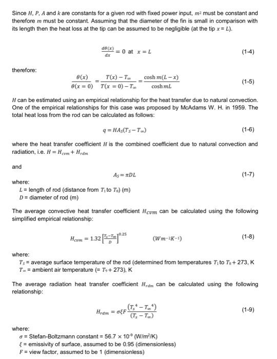 extended surface heat transfer experiment