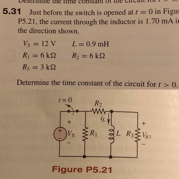 Solved 5.13 Determine the initial and final conditions for | Chegg.com