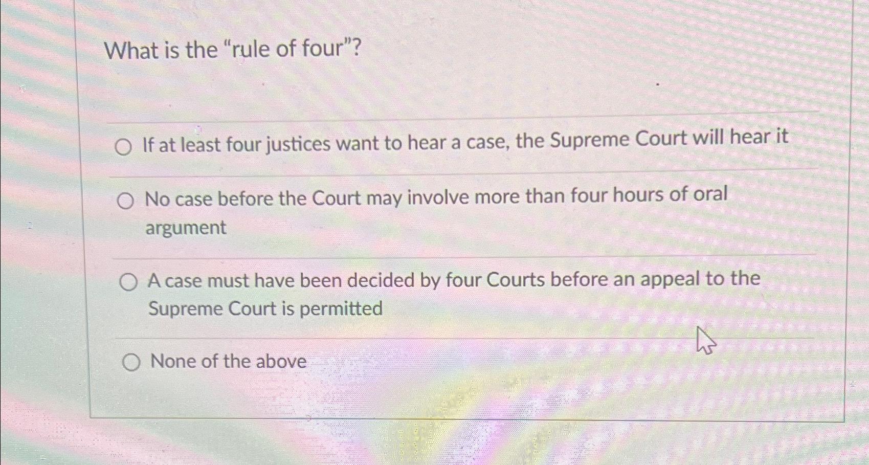 The rule of sales four supreme court