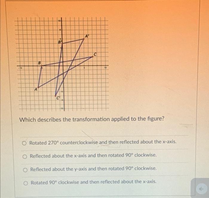 Solved 1 . A' pe B A Which describes the transformation | Chegg.com