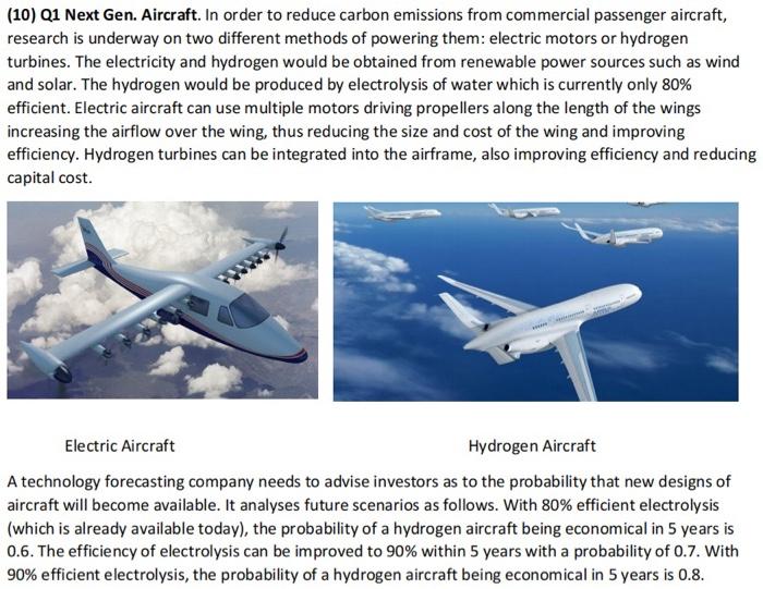 Solved (10) Q1 Next Gen. Aircraft. In Order To Reduce Carbon | Chegg.com