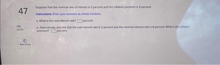 Solved Suppose That The Nominal Rate Of Interest Is 5