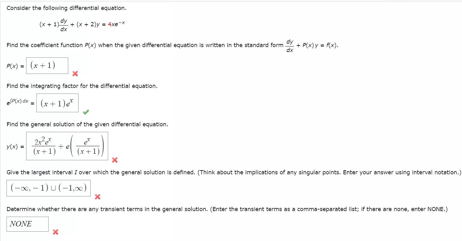 Solved Consider the following differential equation. dy (x + | Chegg.com
