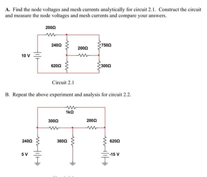 Solved A. Find the node voltages and mesh currents | Chegg.com