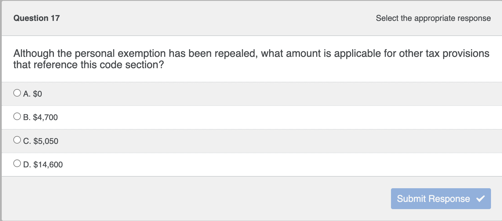 Solved Although the personal exemption has been repealed, | Chegg.com