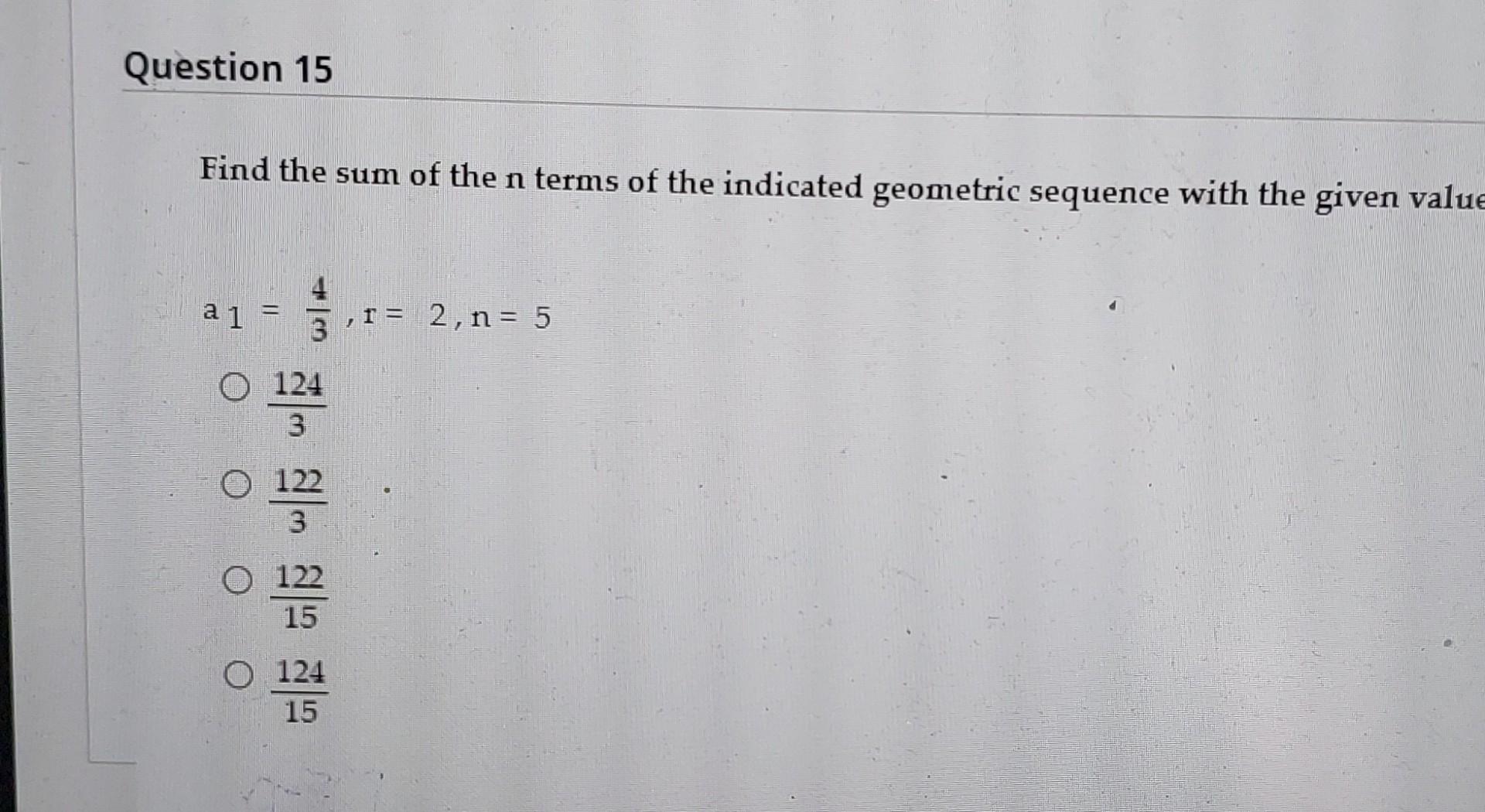 the indicated sum of the terms in a given infinite geometric sequence