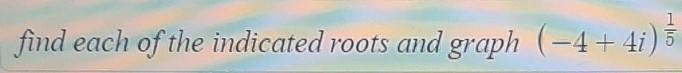 Solved find each of the indicated roots and graph (–4 + 4i) | Chegg.com