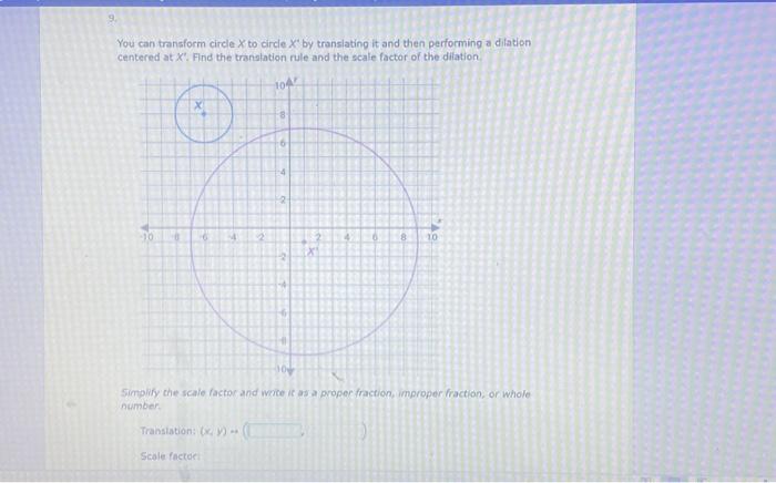 Solved You can transform circle X to circle X′ b by | Chegg.com