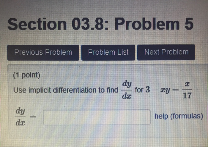 Solved Section 03.7: Problem 9 Previous Problem Problem List | Chegg.com