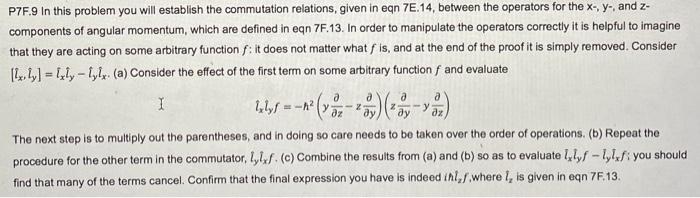 Solved P7F.9 In this problem you will establish the | Chegg.com