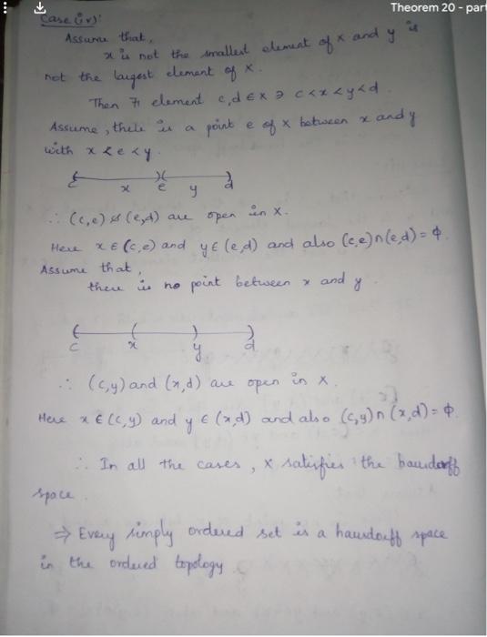 Solved Theorem 2e: [Theorem i−1,1] Theorem 20 - (i) Every | Chegg.com