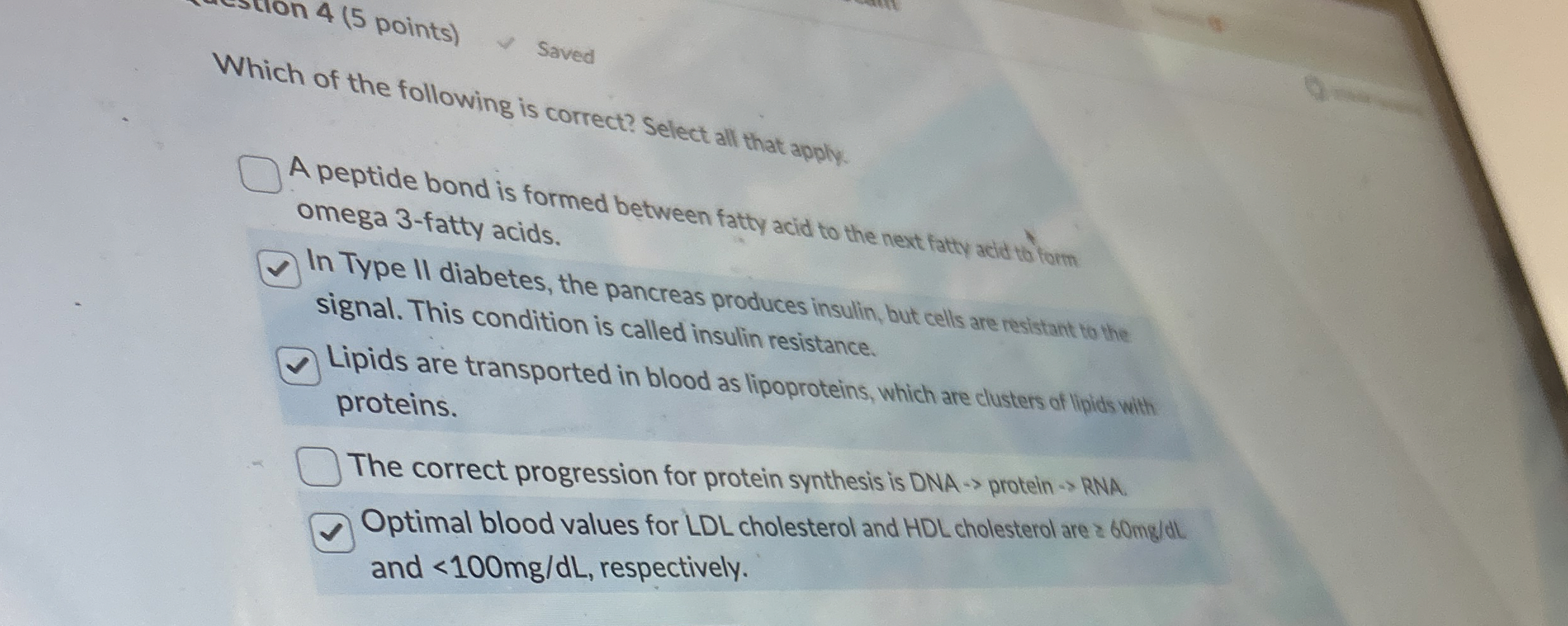 Solved Which of the following is correct? Select all that