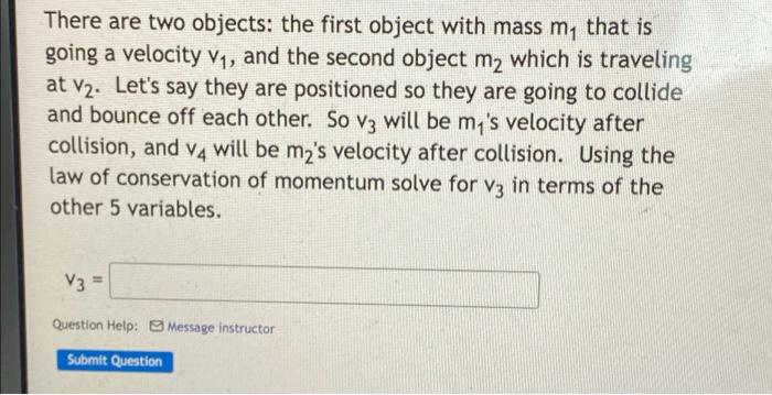 Solved There Are Two Objects: The First Object With Mass M₁ | Chegg.com