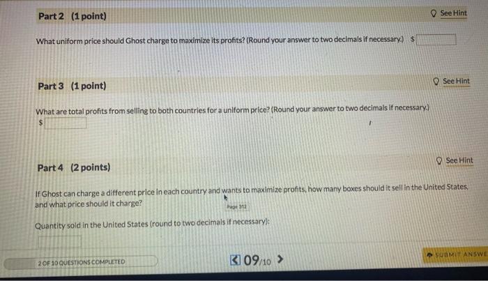 Solved 1st attempt Part 1 (1 point) See Hint 200 - A | Chegg.com