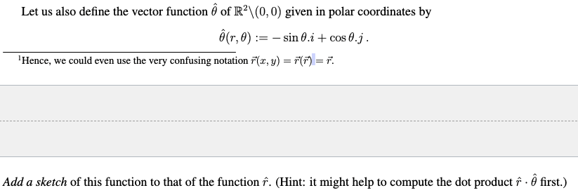 Let us also define the vector function hat(θ) ﻿of | Chegg.com
