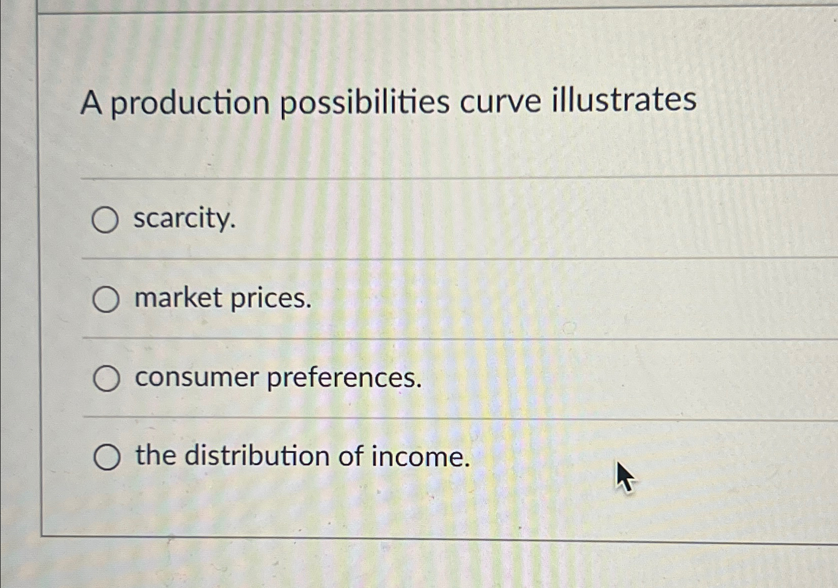 Solved A Production Possibilities Curve | Chegg.com