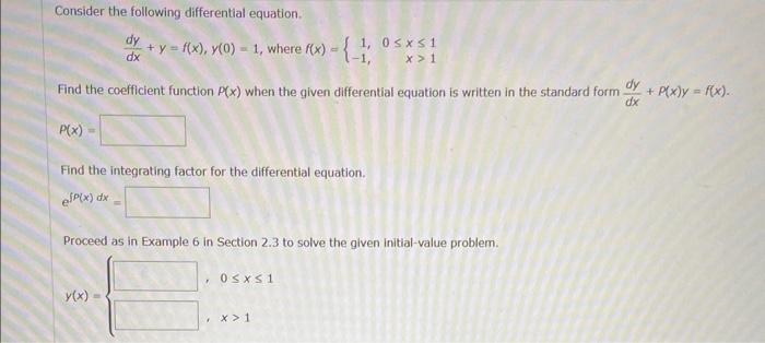 Solved Consider the following differential equation. | Chegg.com