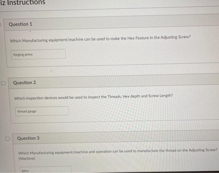 Solved iz Instructions Question 1 Which Manufacturing | Chegg.com